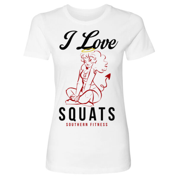 I LOVE SQUATS - WOMEN'S FITTED T-SHIRT Thumbnail